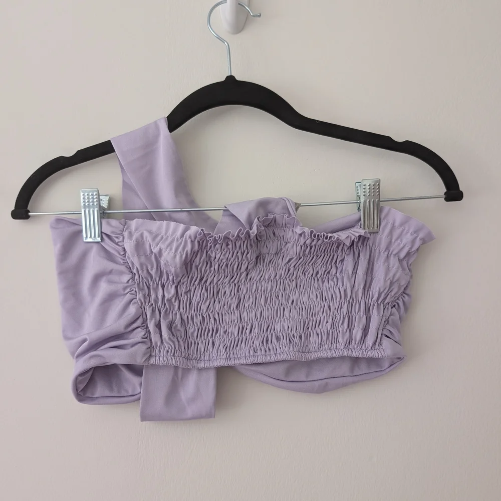 ASOS Lilac Two-Piece Swim Cover-Up Set - US Size 10 (Top) / US Size 8 (Skirt)